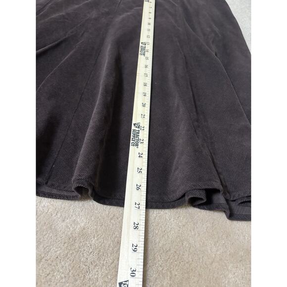 Jones NY Brown Micro Corduroy A Line Skirt 16 - Picture 4 of 6